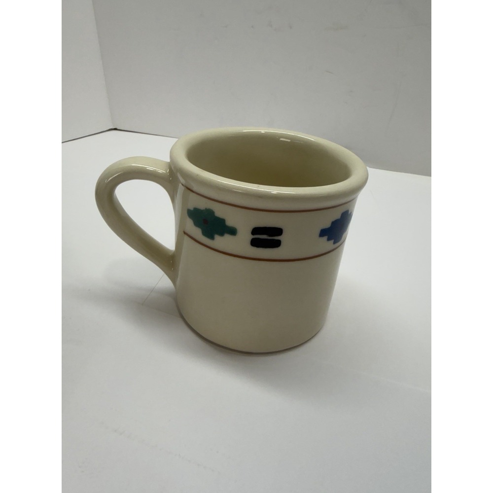 Hartstone USACheyenne Handpainted Stoneware Coffee Mugs Set of 4 VTG Western Ran - Picture 8 of 11